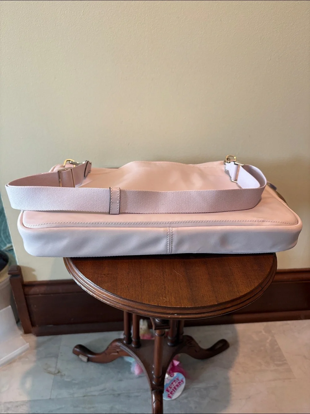 Kate Spade laptop case  Computer bag  HD nylon  pastel violet  Gold tone  Padded